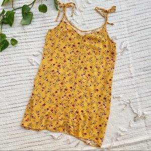 Sky and Sparrow yellow floral mini summer dress